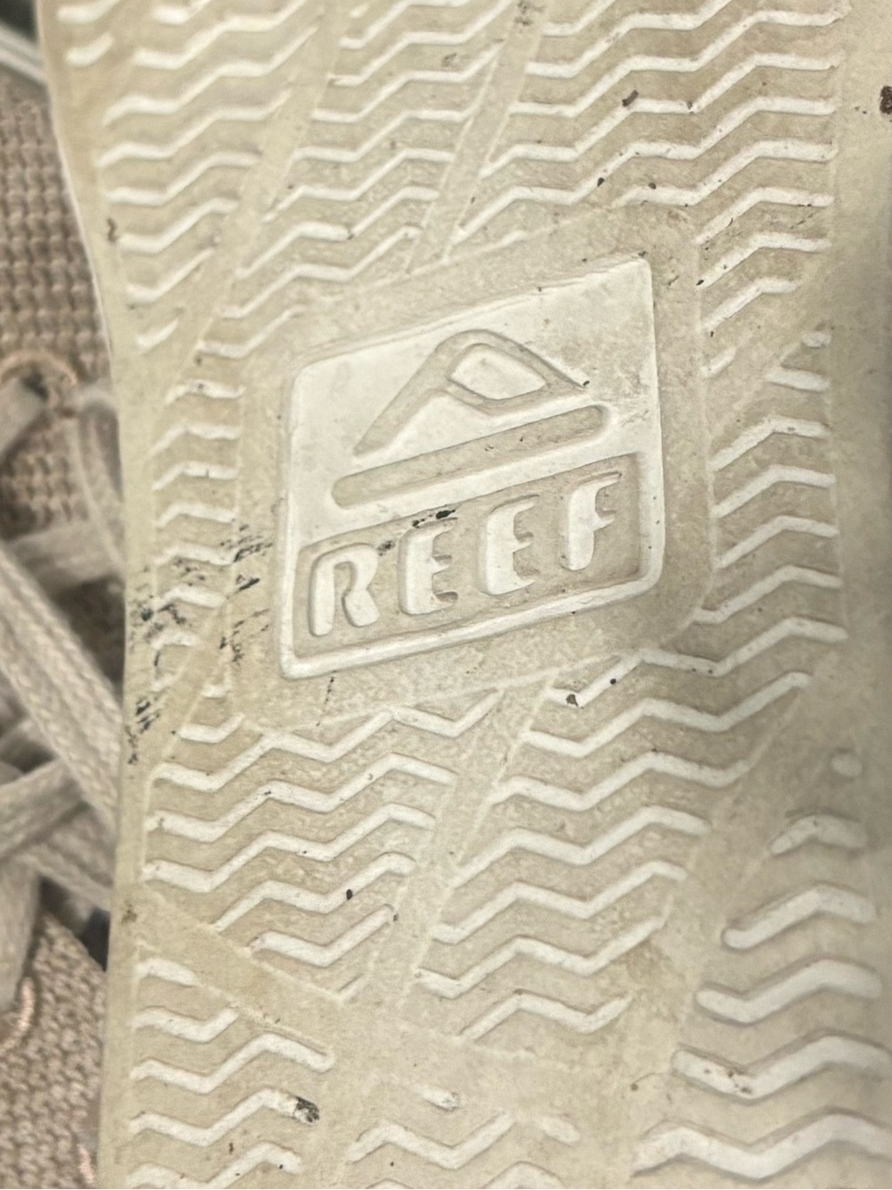 Reef Women’s Knit Lace-Up Sneakers in Light Beige with Orange Insole - Picture 3 of 3